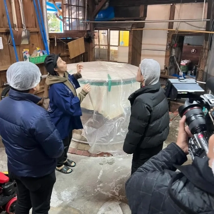 土佐酒日記 有光酒造編の撮影の様子