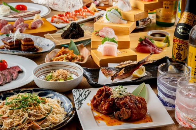 豪華な和食の食卓